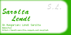 sarolta lendl business card